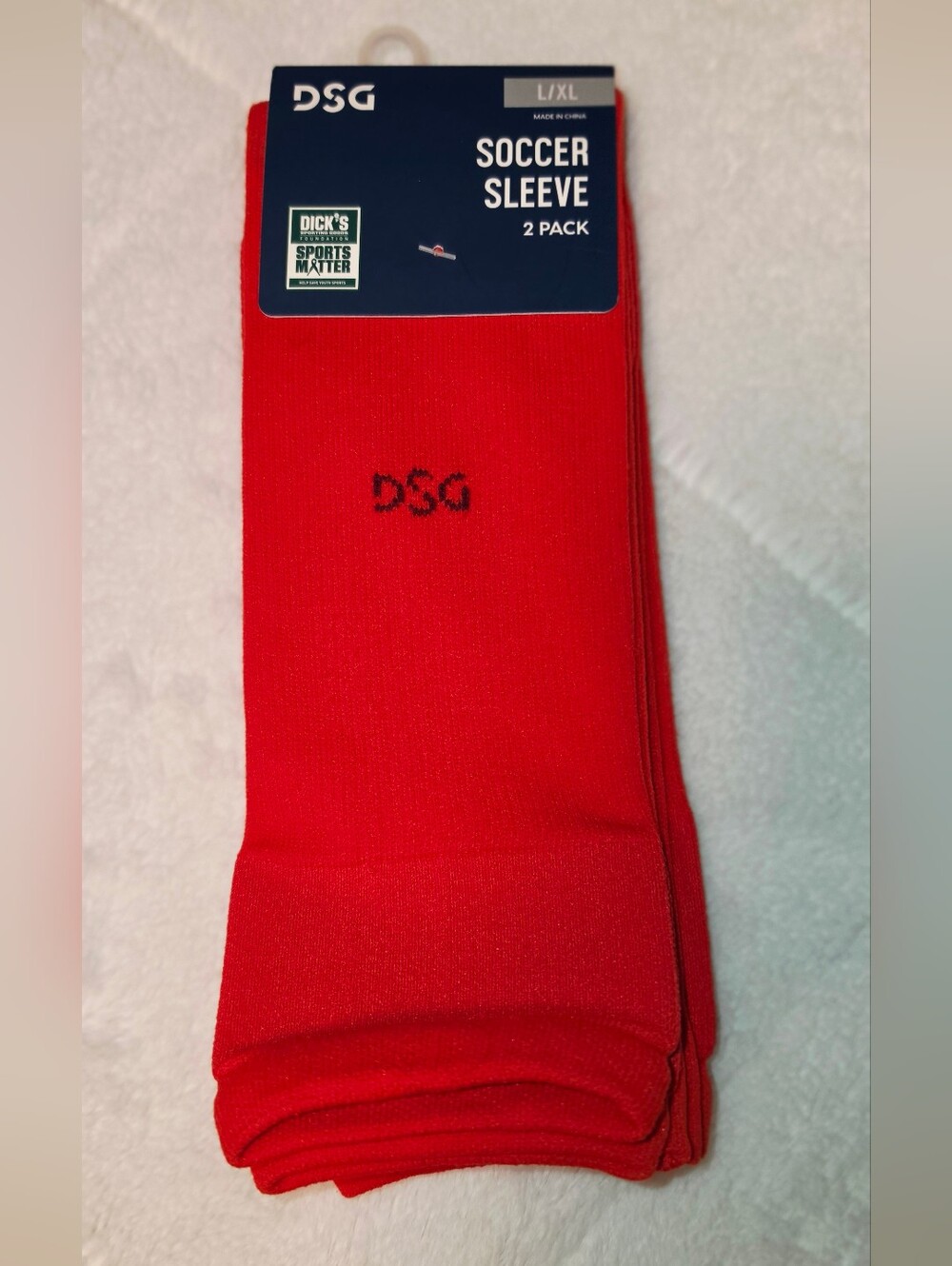 DSG Red Soccer Sleeve Athletic Socks - 2 Pack (SOC53)